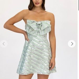 Eva Franco Mint Green Bow-Tie tube dress. Size 6